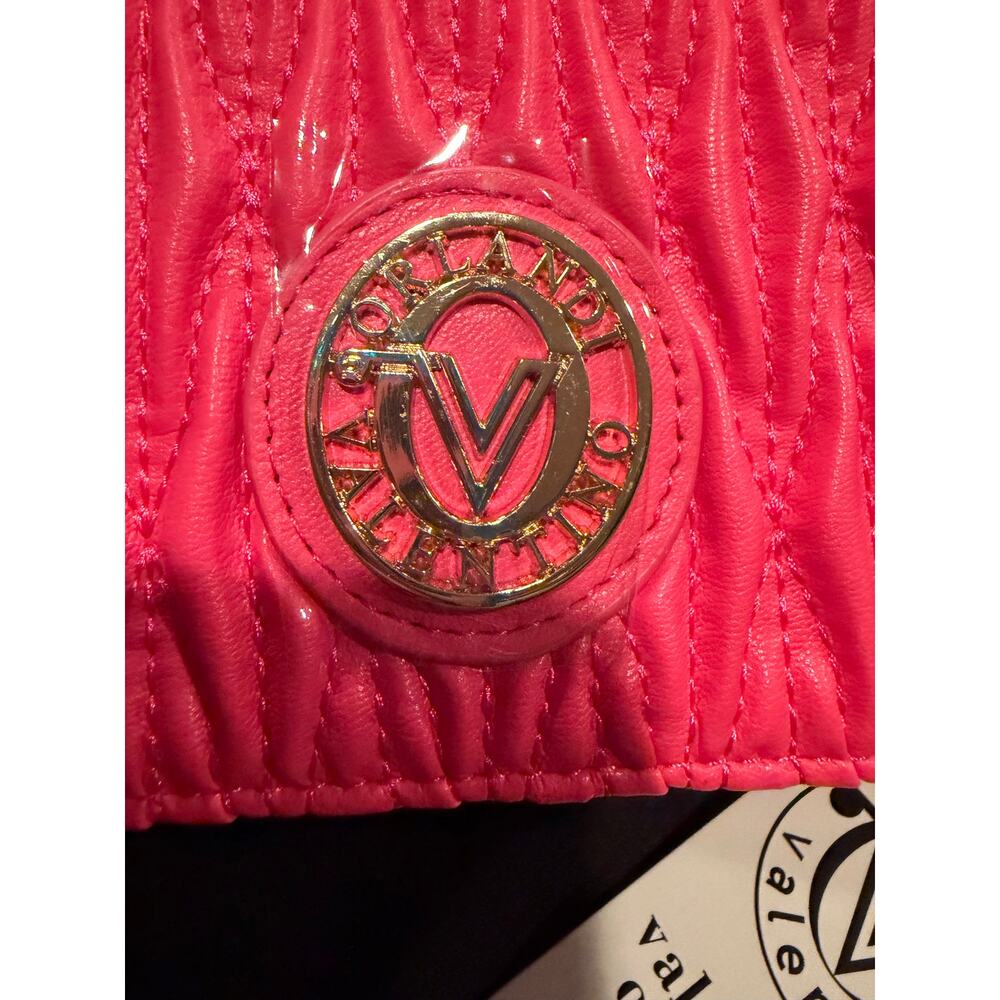 NWT Valentino Orlandi Quilted Vegan leather Pink Crossbody with gold hardware - Picture 9 of 9